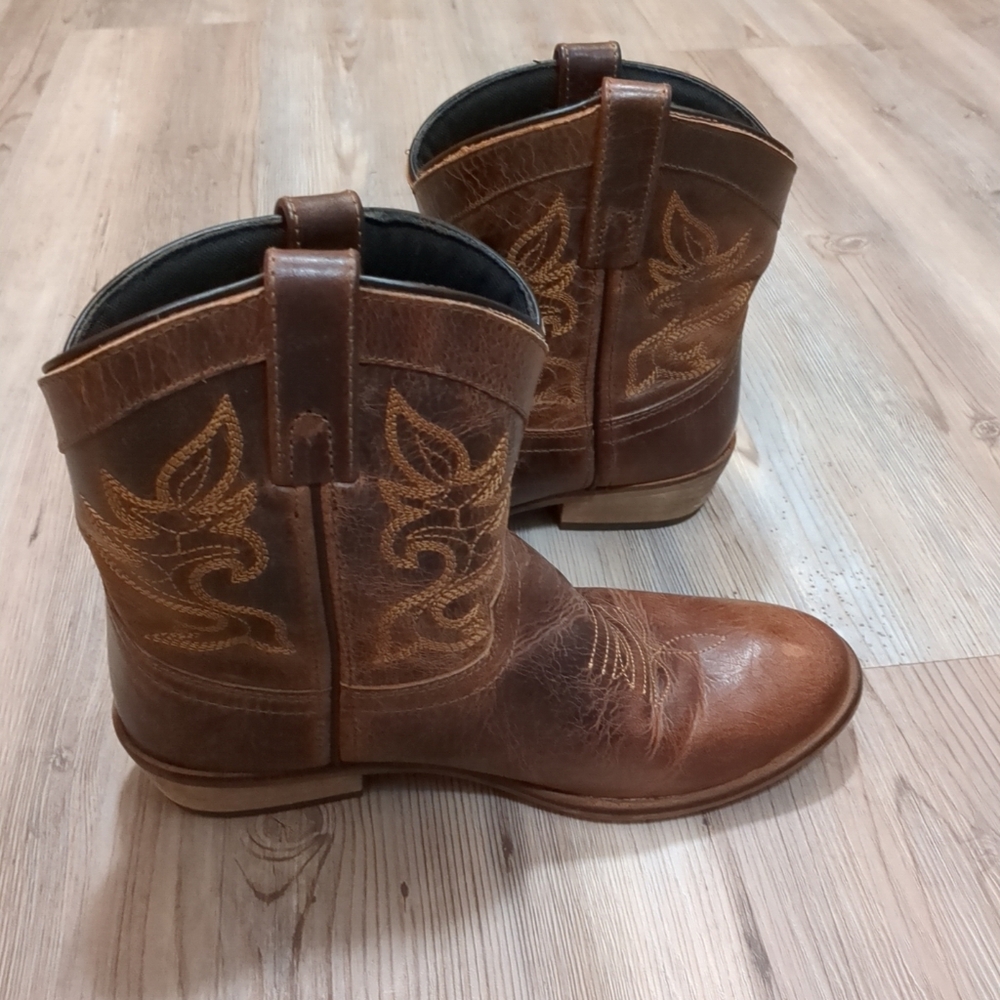 💕 DINGO Women's Western Vintage Cowgirl LEATHER Boots 7.5
